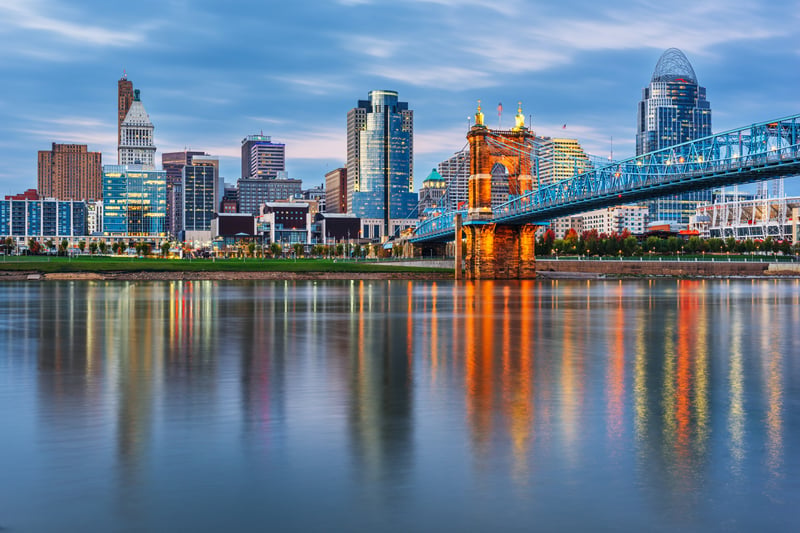 Cincinnati, Ohio skyline. 
