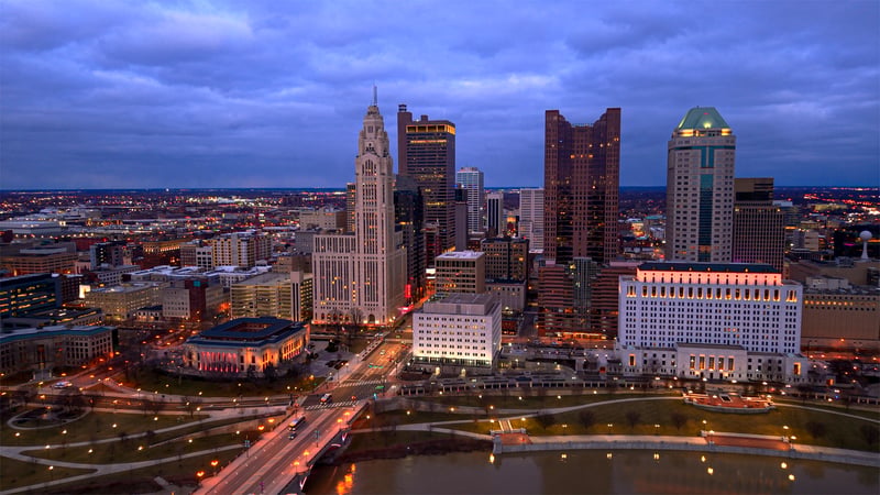 Columbus, Ohio skyline.