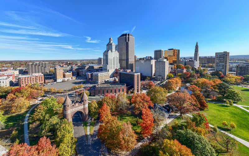 Hartford, CT skyline.