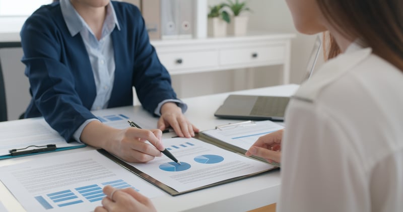 People go over financing options for investment properties.