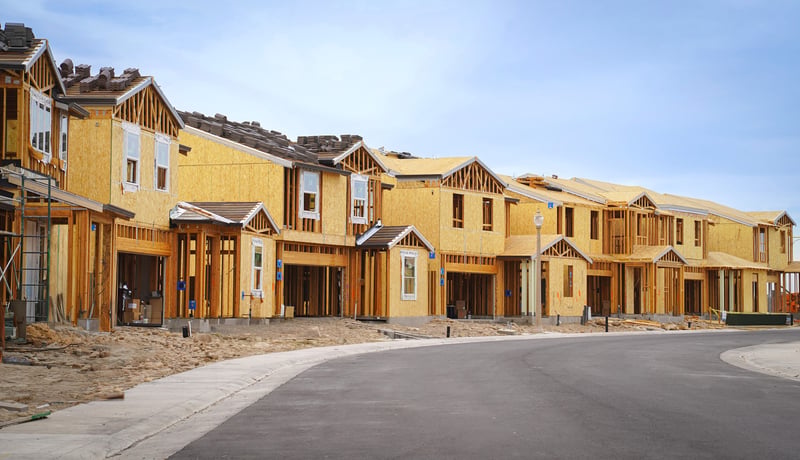 Houses under construction.
