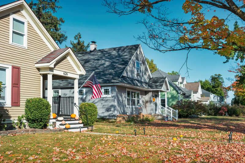 Homes in the fall.