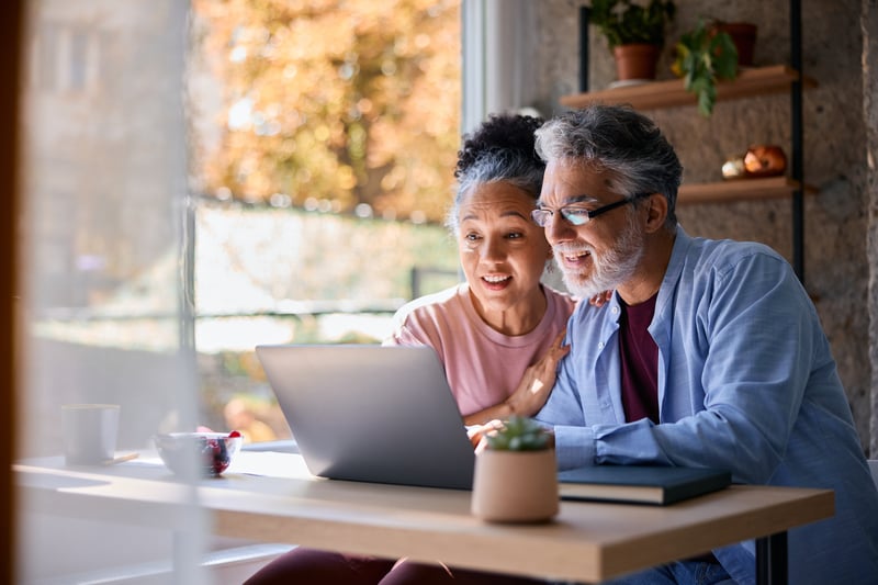 A recently retired couple looks at their mortgage options.